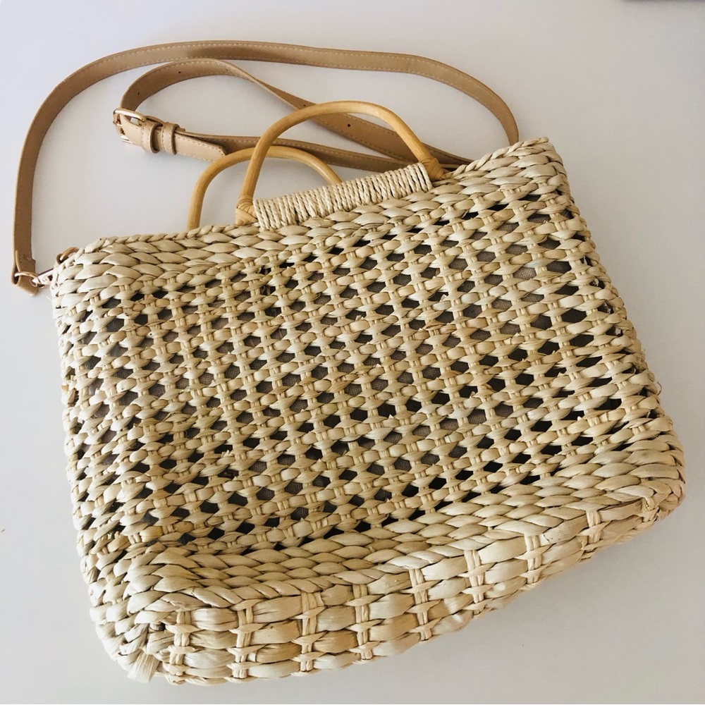 Woven Tan Handbag